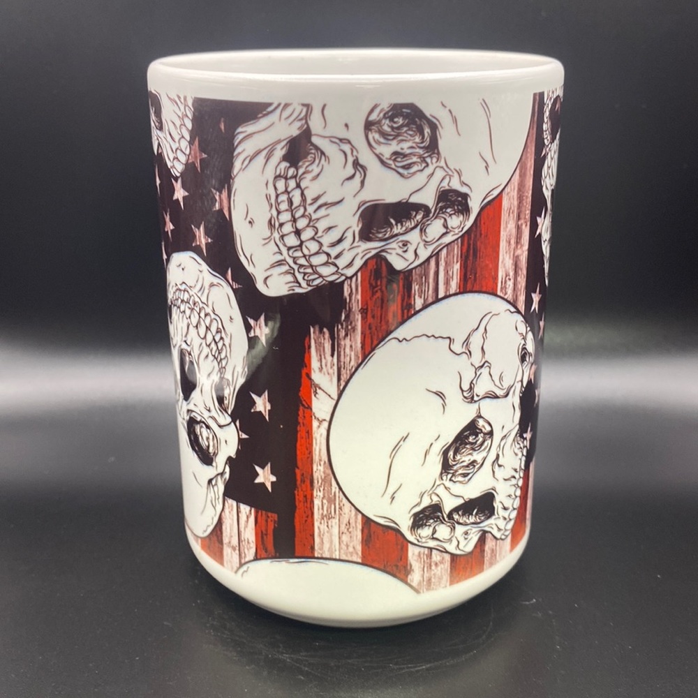 Coffee cups 15oz Skull and Flag